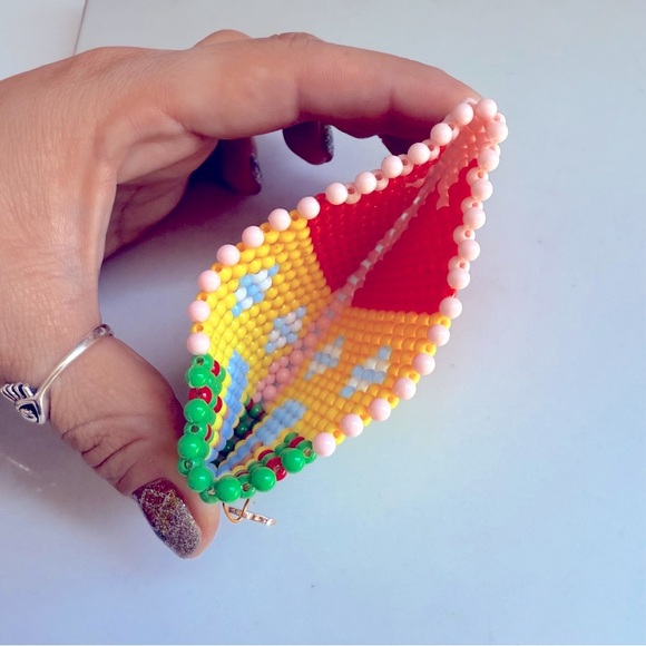 NWOT Susan Alexandra Ash House Beaded Card Holder - Picture 3 of 6